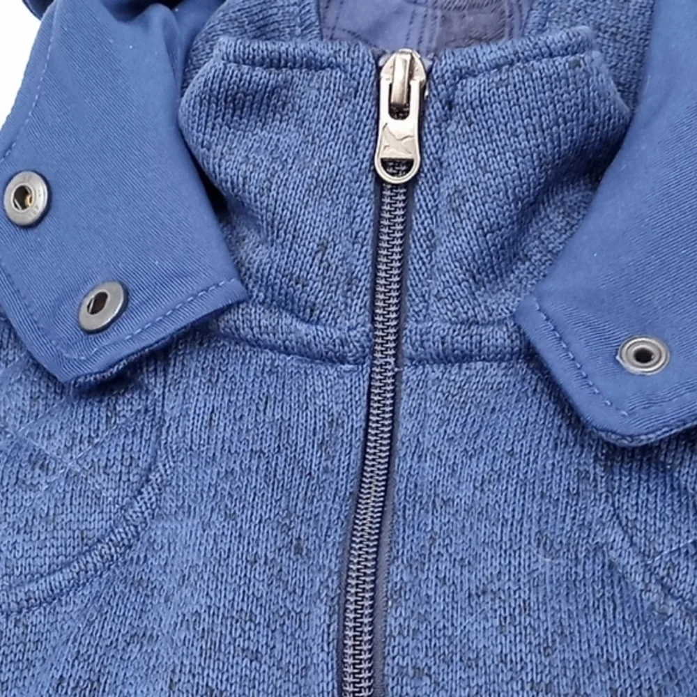 Eddie Bauer Hooded‎ Knit Full Zip Jacket Blue XS